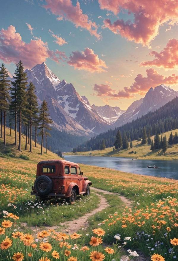 AI-generated image analyzed by PromptLens